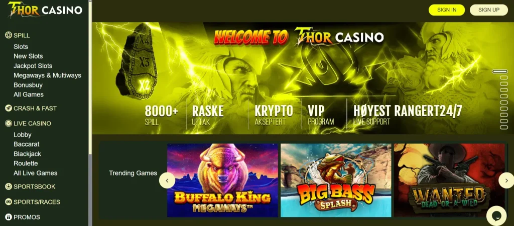 Thor Casino lobby