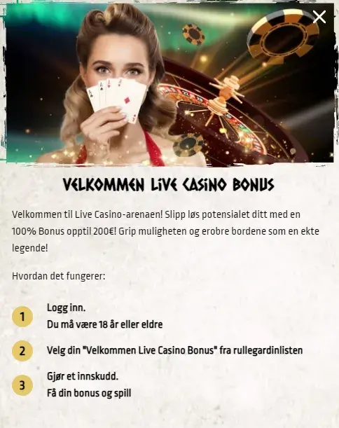 nords velkomstbonus live