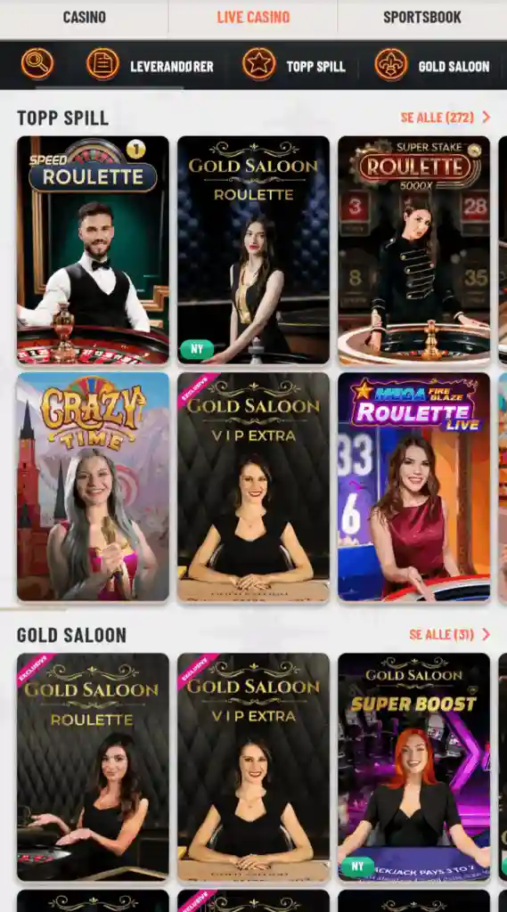 LiveCasinolobbyWyns PS