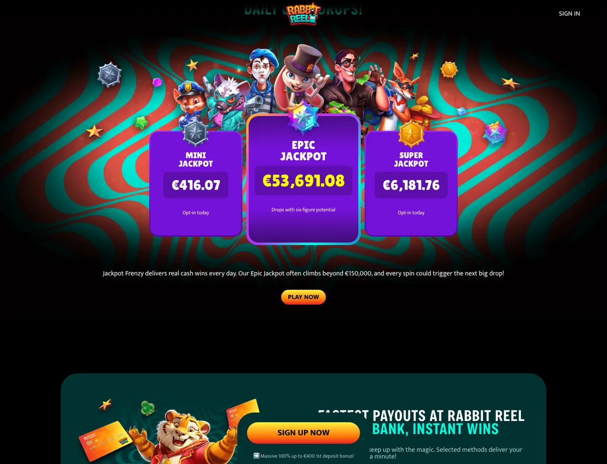 RabbitReel Casino Jackpot Frenzy