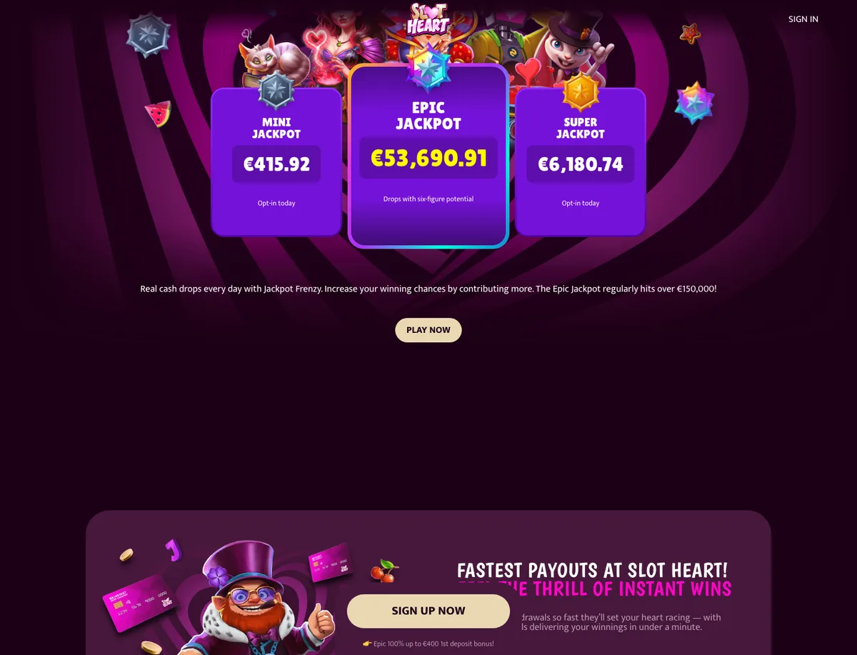 Slotheart Casino Jackpot Frenzy