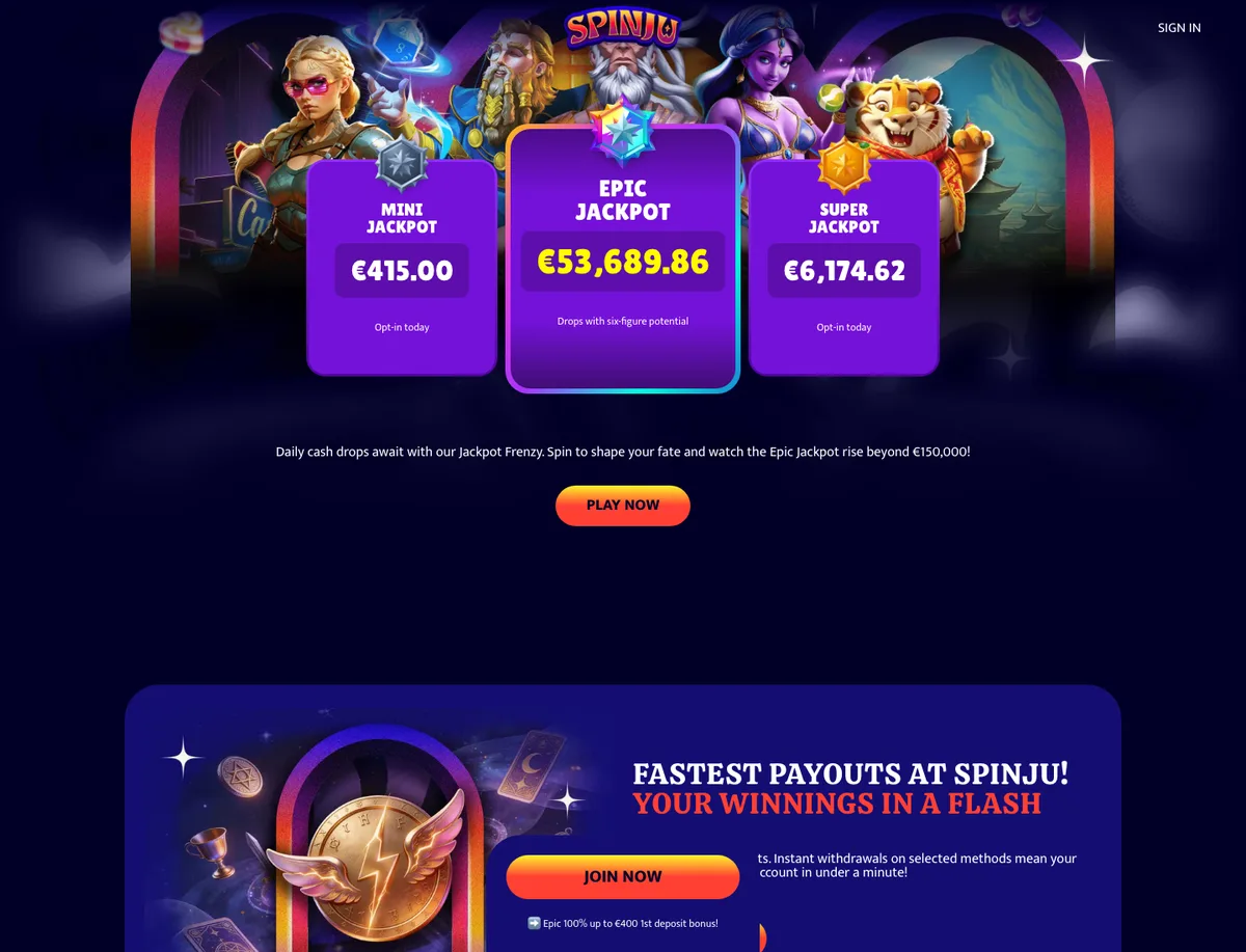 Spinju Casino jackpotområde