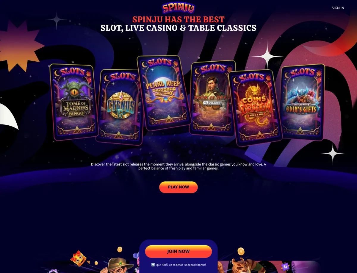 Spinju Casino spillutvalg